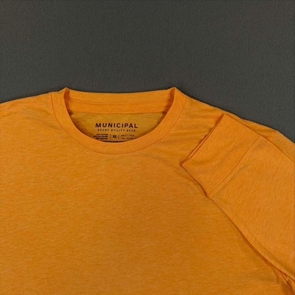 Municipal Sport Utility Gear Mens XL Long Sleeve T-Shirt Orange Heather Graphic